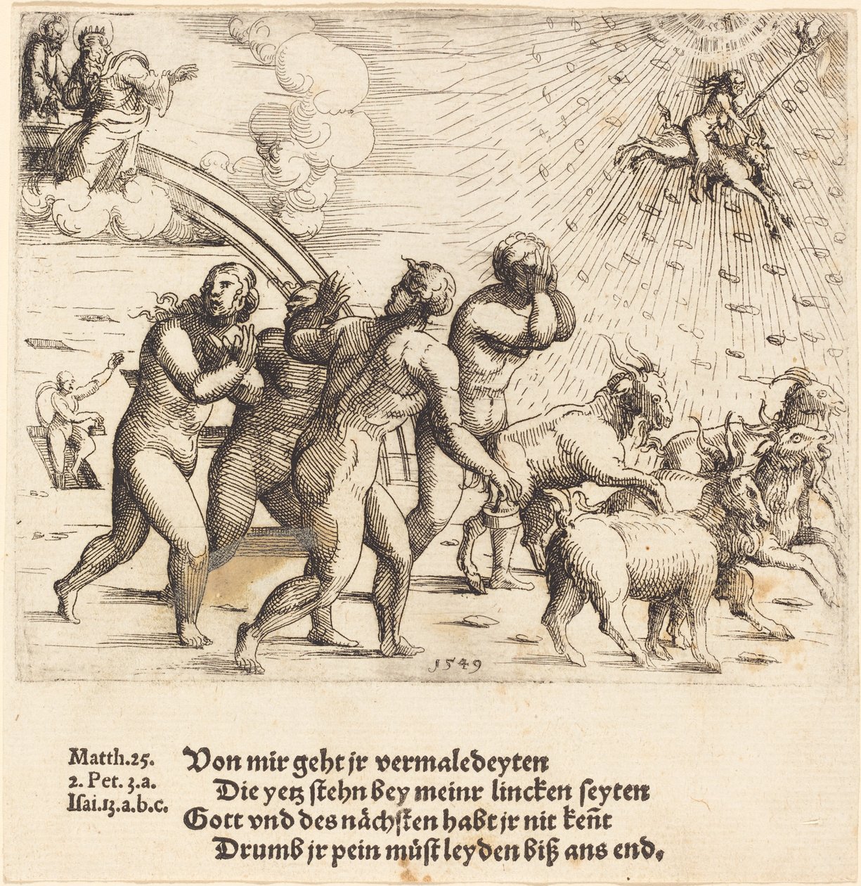 Viimeinen tuomio, 1549. tekijältä Augustin Hirschvogel