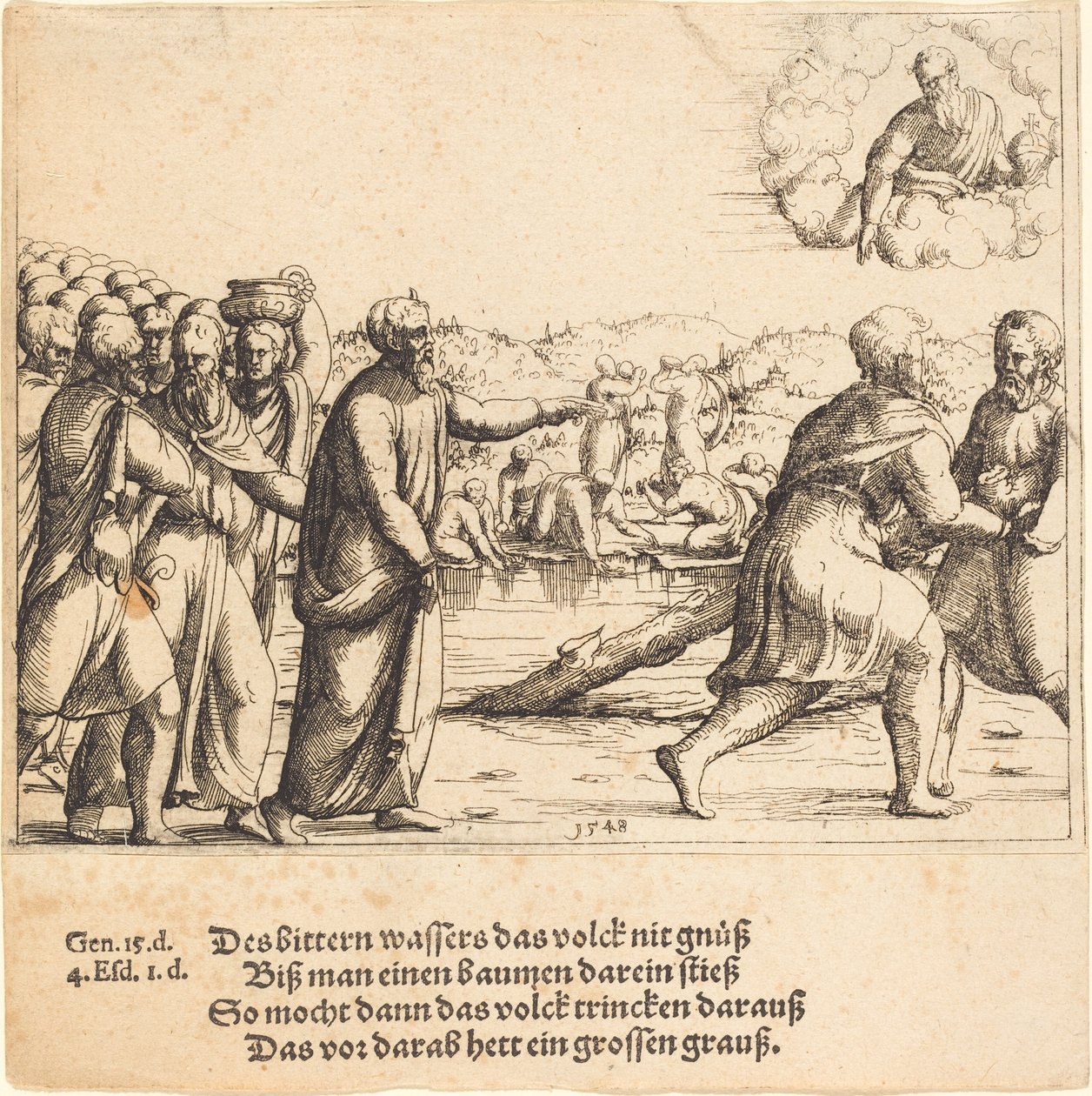 Herra makeuttaa Maran vedet, 1548. tekijältä Augustin Hirschvogel
