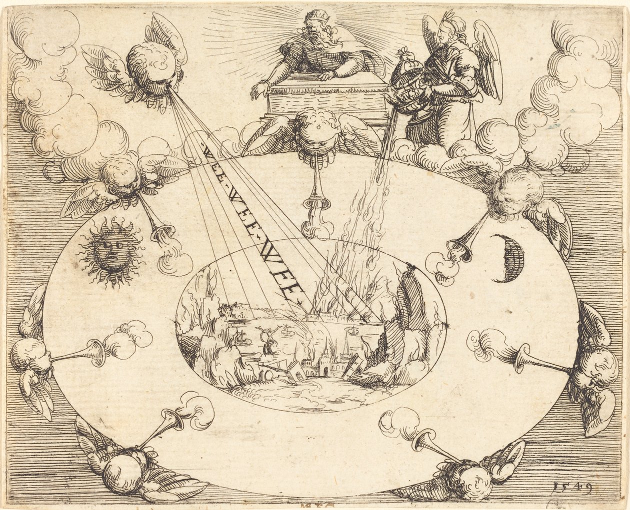Seitsemännen sinetin avaaminen, 1549. tekijältä Augustin Hirschvogel