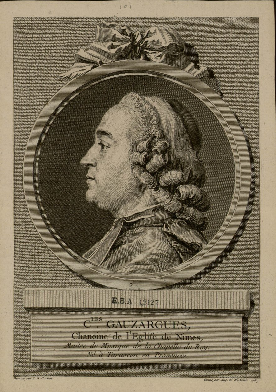 Charles Gauzarguesin muotokuva 1725-1799, 1767. tekijältä Augustin Saint Aubin de