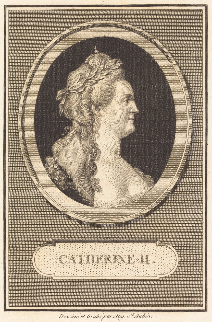 Katariina II tekijältä Augustin de Saint-Aubin