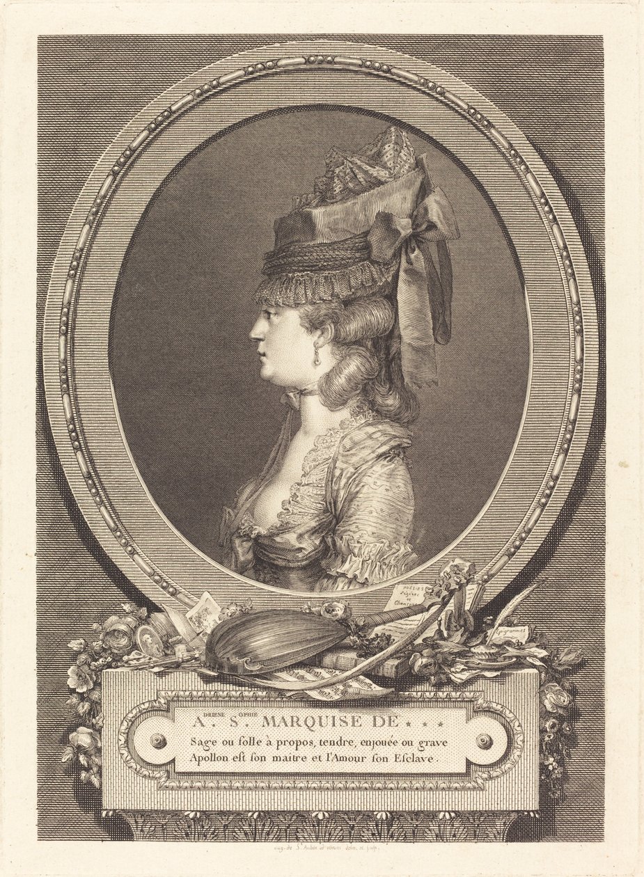 Adrienne Sophie Marquise *** tekijältä Augustin de Saint Aubin