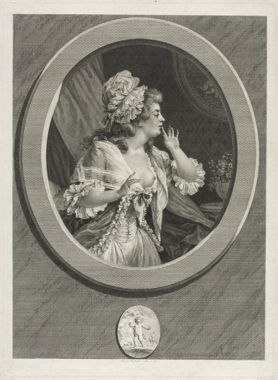 Ole ainakin huomaamaton ja voit luottaa minuun, 1789. tekijältä Augustin de Saint Aubin
