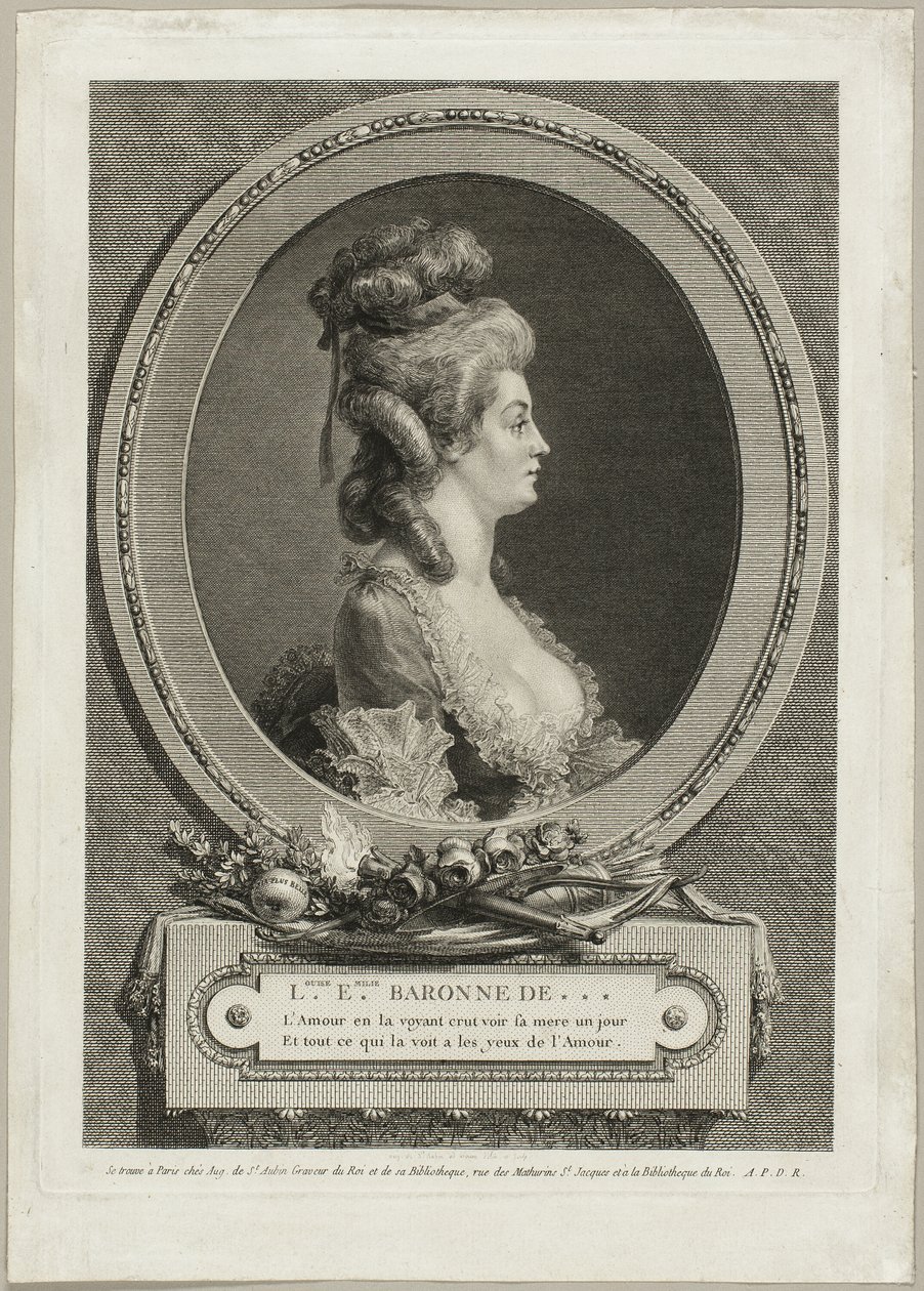 Louise Émilie, paronitar *** Ranska tekijältä Augustin de Saint Aubin