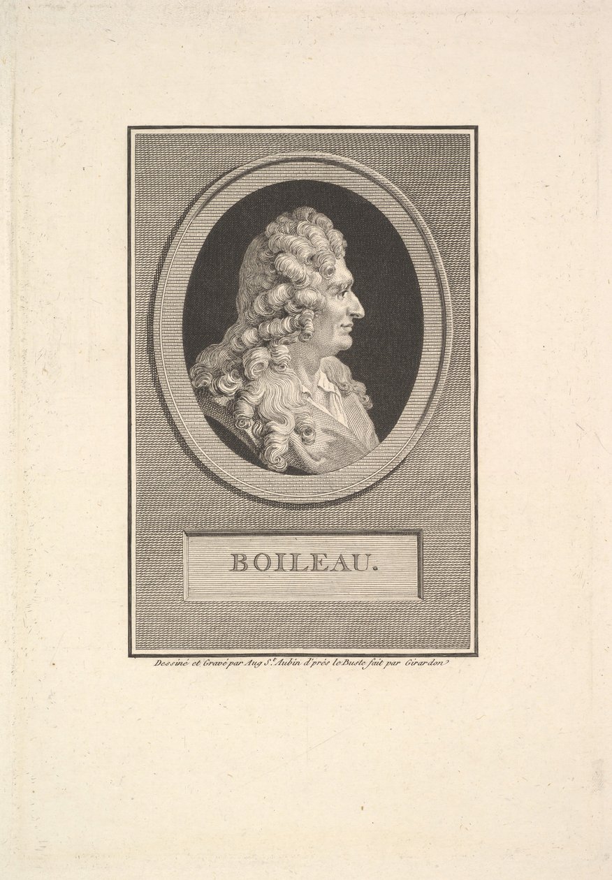 Despréaux Nicolas Boileaun muotokuva, 1800. tekijältä Augustin de Saint Aubin