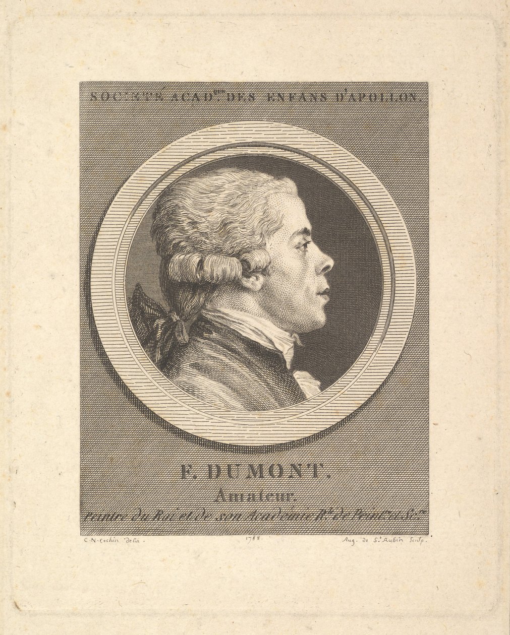 Muotokuva Francois Dumontista, 1788. tekijältä Augustin de Saint Aubin