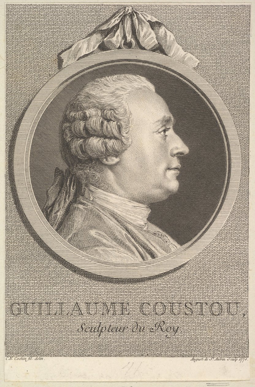 Guillaume Coustoun muotokuva, 1770. tekijältä Augustin de Saint Aubin