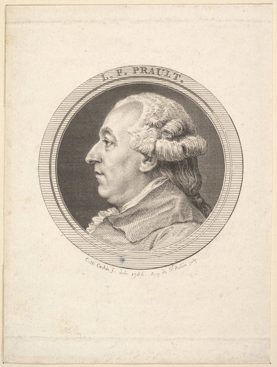 L. F. Praultin muotokuva, 1787. tekijältä Augustin de Saint Aubin