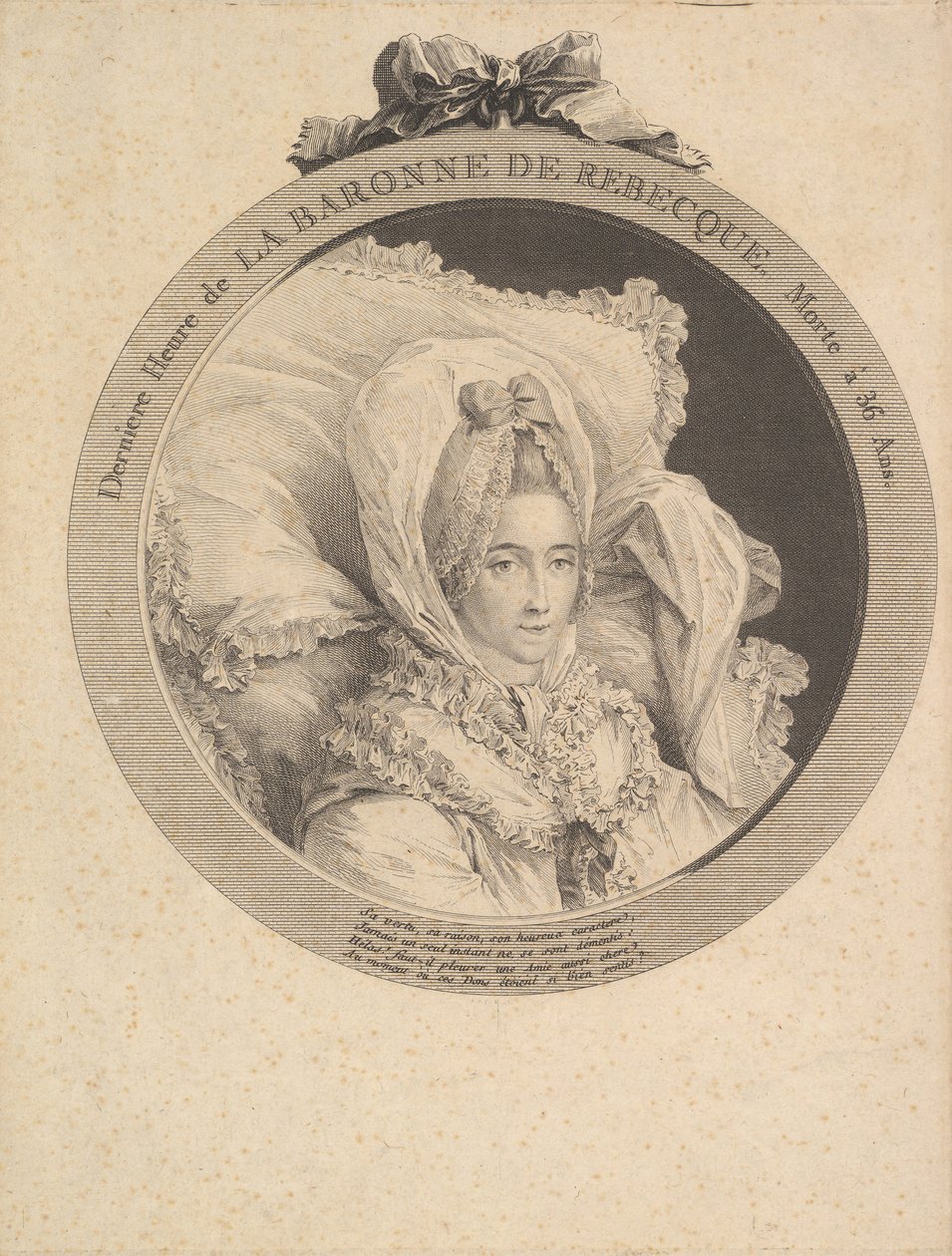 Paronitar de Rebecquen muotokuva, 1780. tekijältä Augustin de Saint Aubin