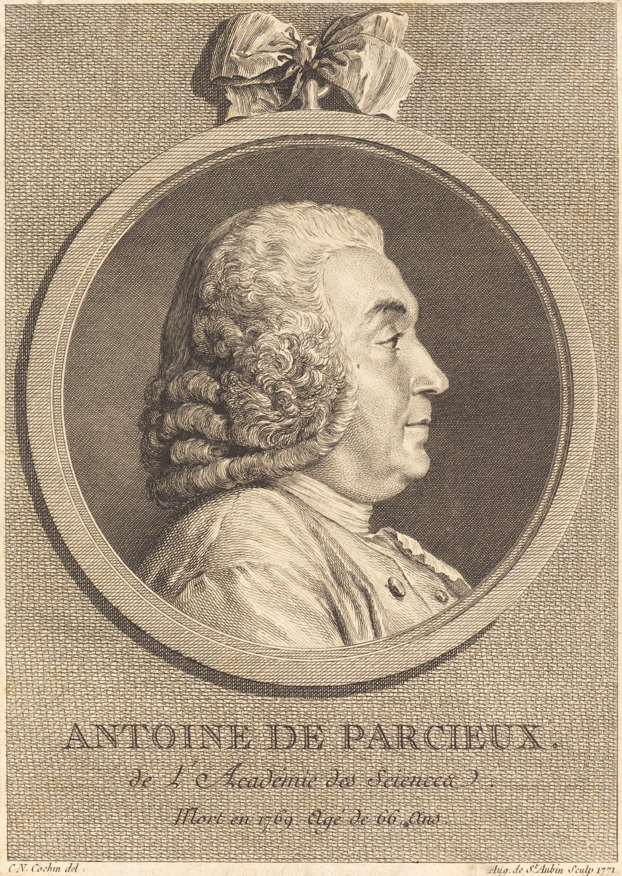 Antoine DeParcieux tekijältä Augustin de Saint Aubin after Charles Nicolas Cochin I