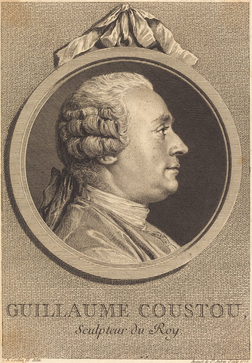 Guillaume Coustou tekijältä Augustin de Saint Aubin after Charles Nicolas Cochin II