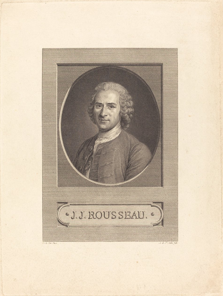 JJ Rousseau tekijältä Augustin de Saint Aubin after Maurice Quentin