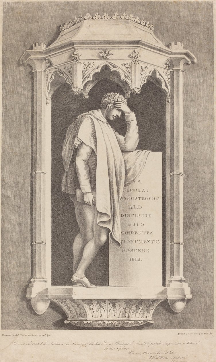 Nicolai Wanostrochtin muistomerkki tekijältä Augustine Aglio after John Flaxman