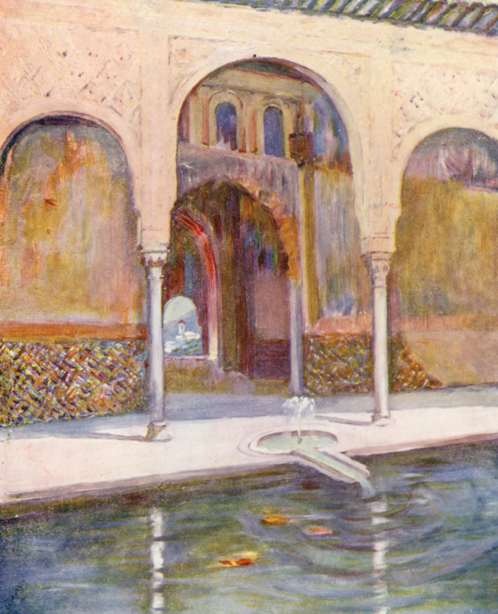 Suurlähettiläiden sali, Alhambra (värilitografia) tekijältä Augustine Fitzgerald
