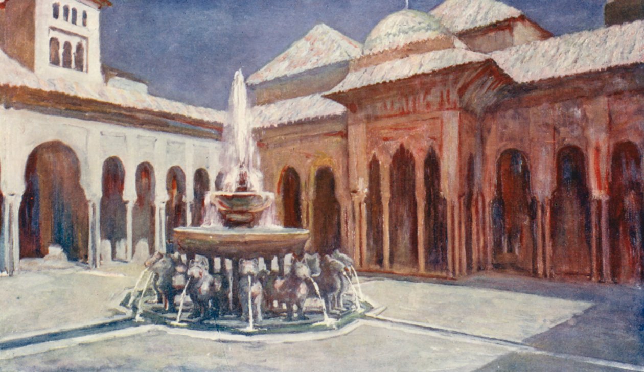 Leijonien hovi, Alhambra (värilitro) tekijältä Augustine Fitzgerald