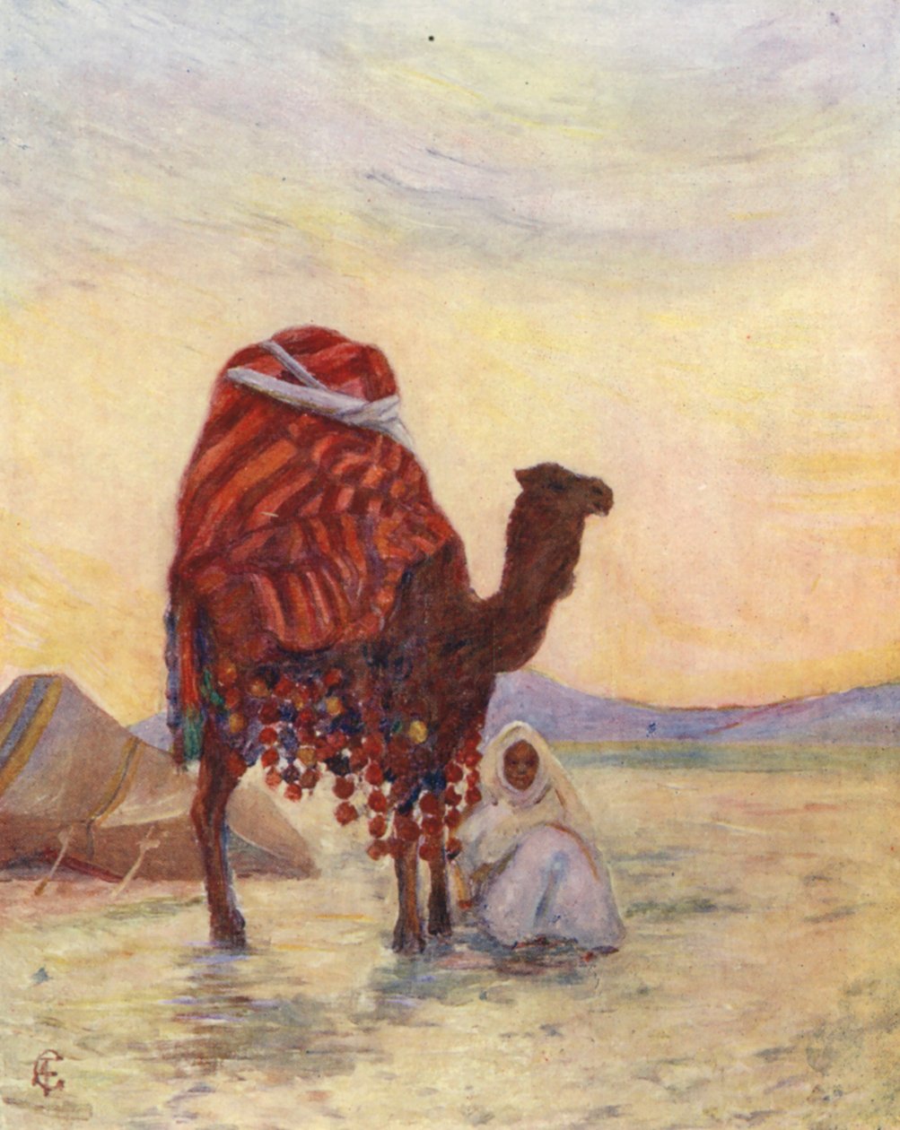 Bash Aga -vaunu, Biskra (värilitro) tekijältä Augustine Fitzgerald