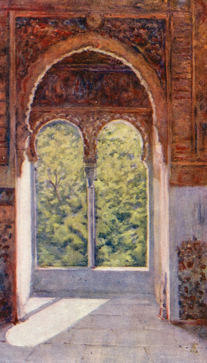 Vangin tornin ikkuna, Alhambra (värilitro) tekijältä Augustine Fitzgerald