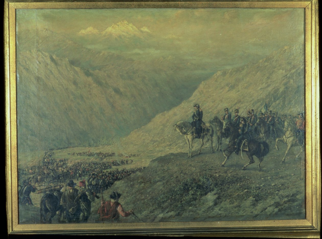 Andien kulku vuonna 1817 (öljy kankaalle) tekijältä Augusto Ballerini