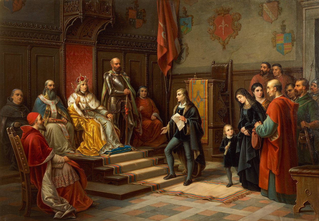 Fredrik III, Triesten runoilija Raffaele Zovenzoni, Augusto Tominzin (1818-1883) painostama marssimaan turkkilaisia vastaan tekijältä Augusto Tominz