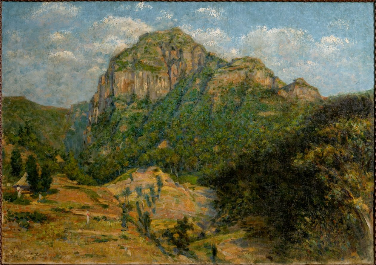 Paisatge africà (oli sobre tela), cm 79 x 112,5.finès tekijältä Augusto Valli