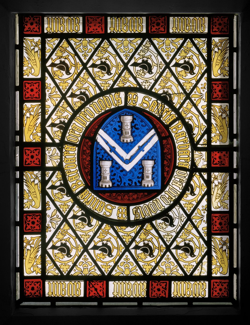 Drawing Room Window hollantilaisella pyöreällä, n. 1844 tekijältä Augustus Welby Northmore Pugin