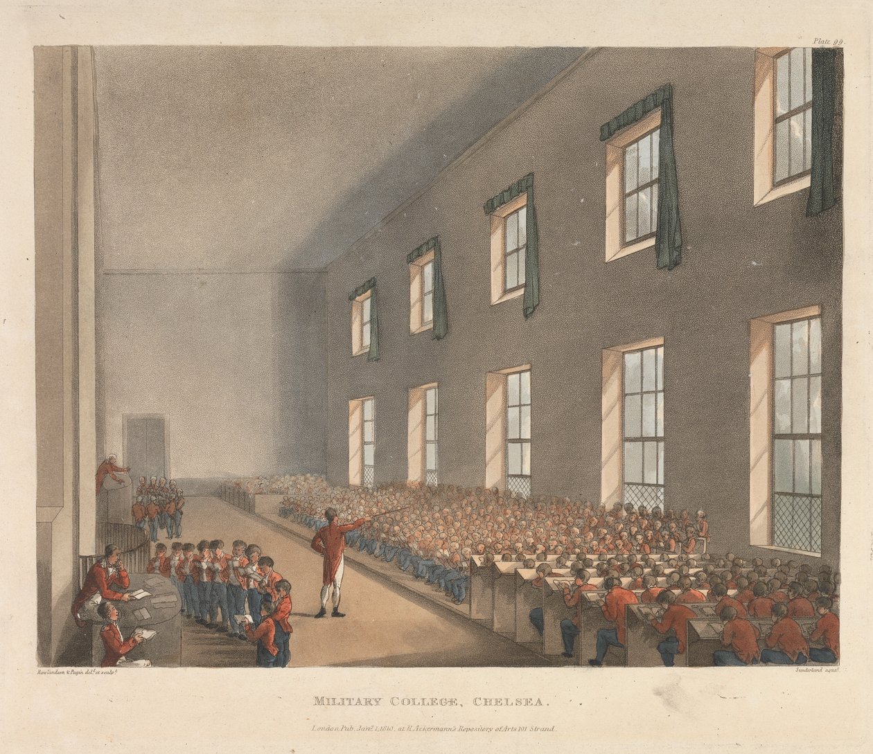 Military College, Chelsea tekijältä Augustus Charles Pugin