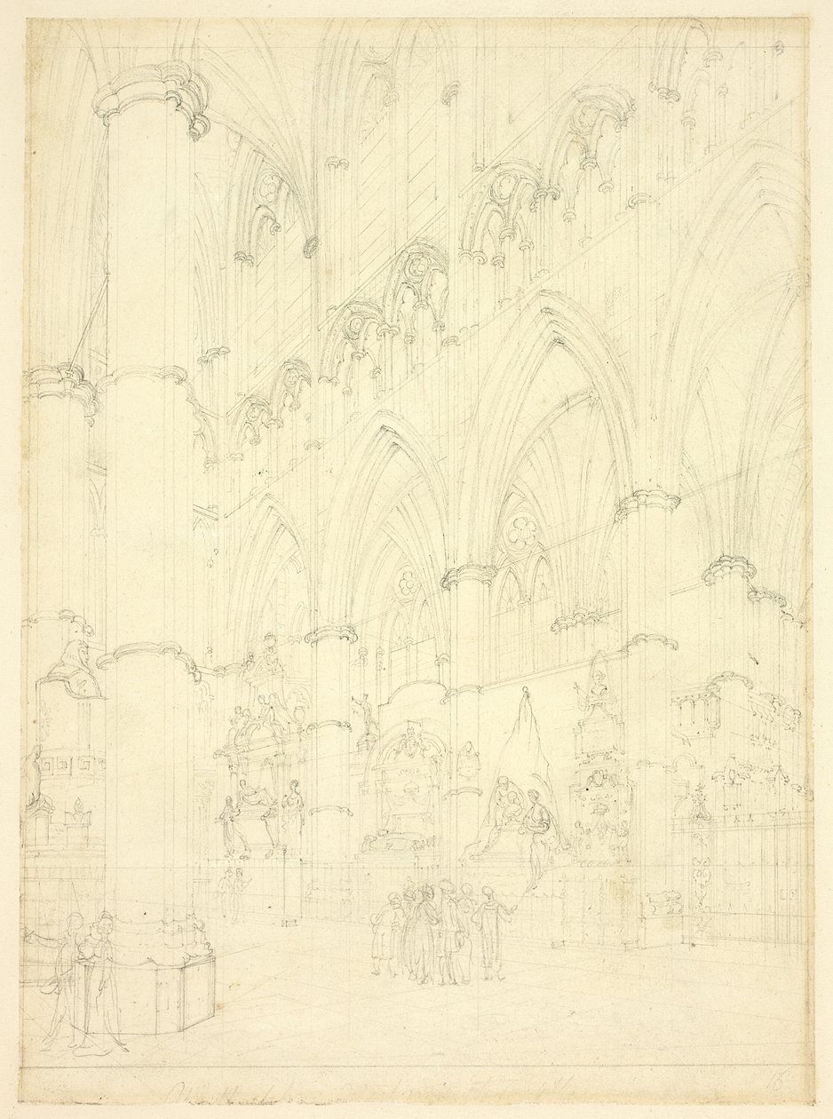 North Aisle, Westminster Abbey tekijältä Augustus Charles Pugin