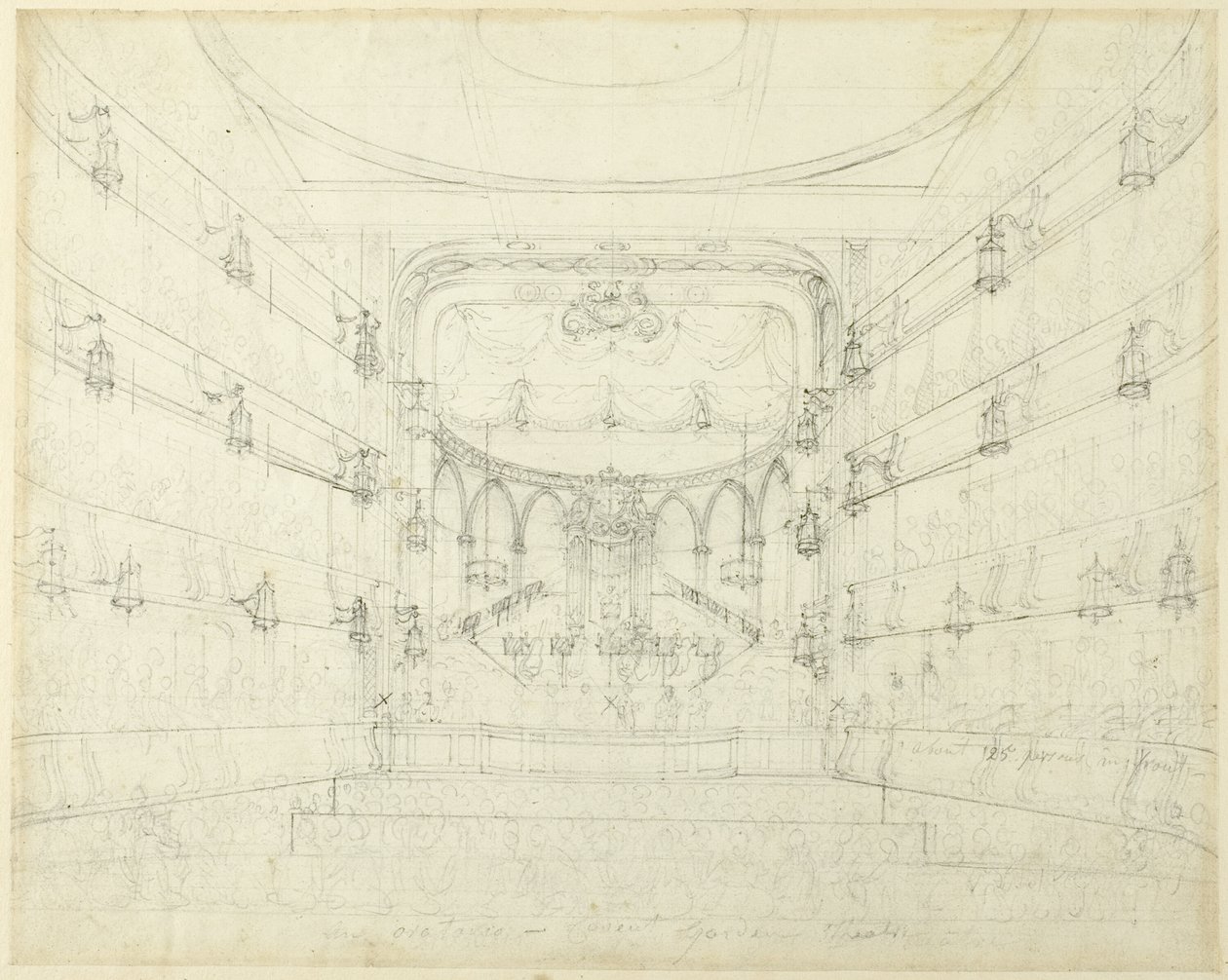 Oratorion opinnäytetyö - Covent Garden Theater, Lontoon mikrokosmoksesta tekijältä Augustus Charles Pugin
