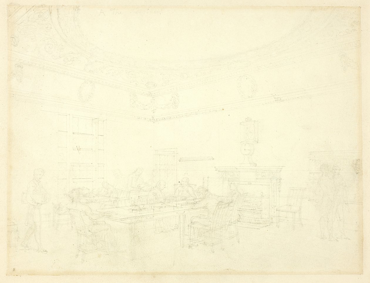 Tutkimus Board of Tradelle, Microcosm of London tekijältä Augustus Charles Pugin