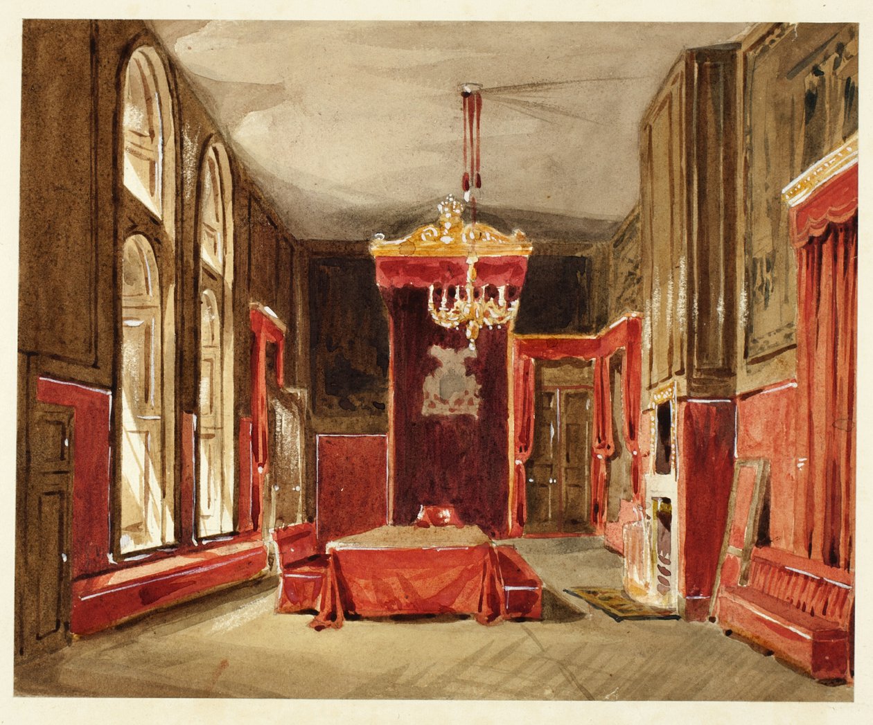 Estudi per a Drawing Room, St. James, de Microcosm of Londonfinnish tekijältä Augustus Charles Pugin