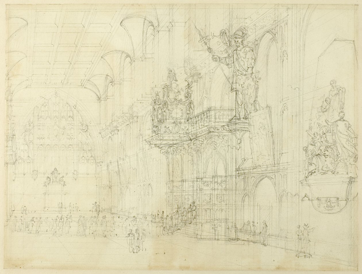 Tutkimus Guild Hallille, Microcosm of London tekijältä Augustus Charles Pugin