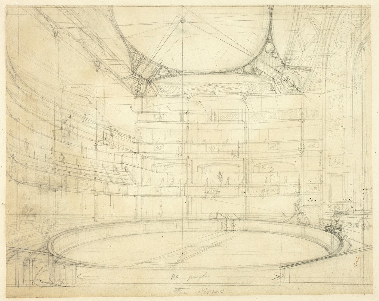 Opinto Royal Circusille, Microcosm of London tekijältä Augustus Charles Pugin