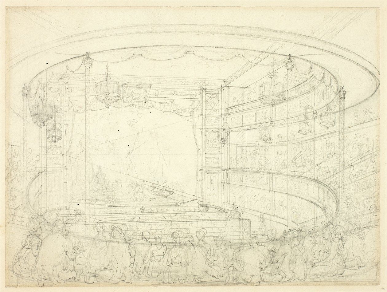 Tutkimus Sadlers Wells Theatrelle tekijältä Augustus Charles Pugin