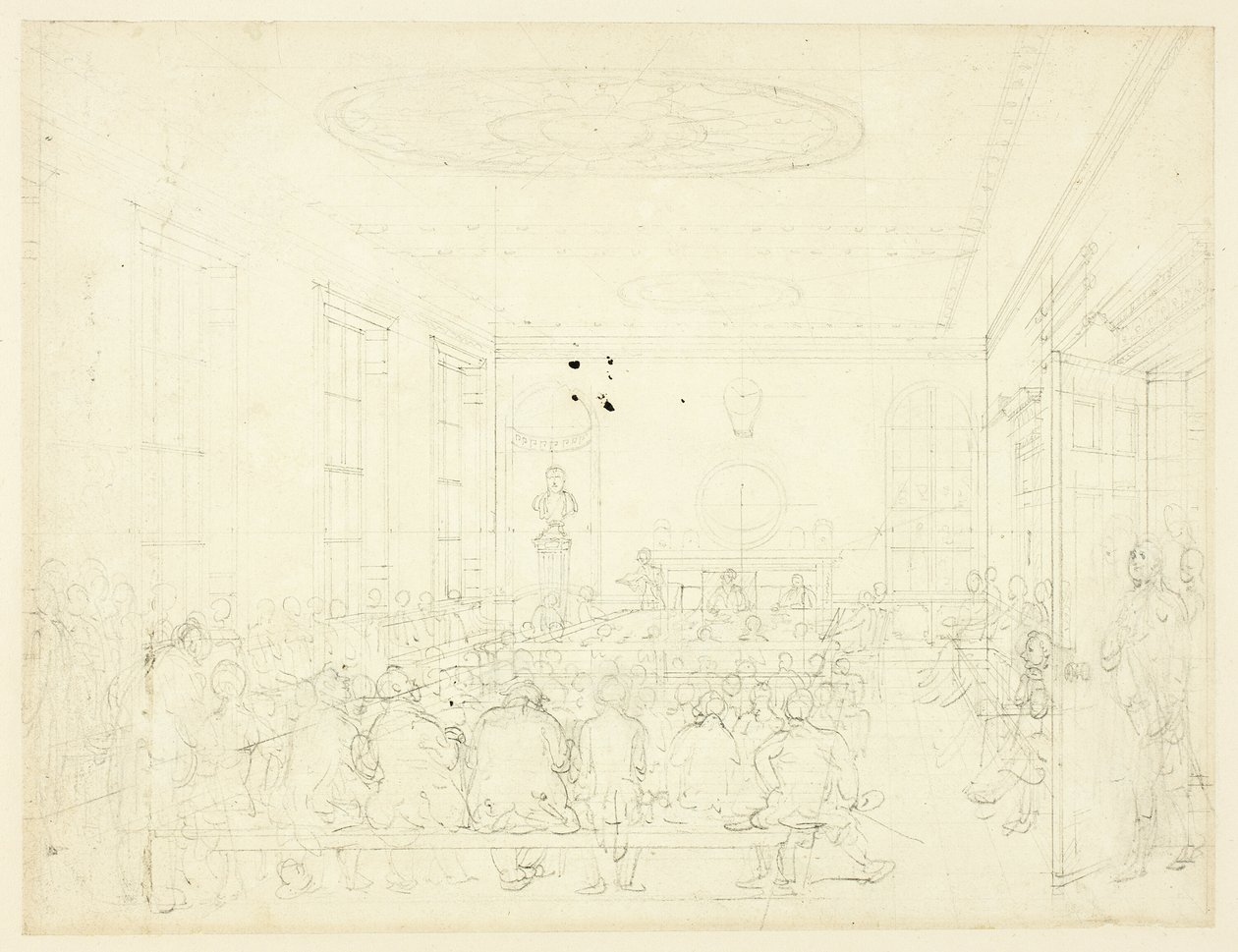 Study for Society for the Encouragement of Agriculture, Microcosm of London tekijältä Augustus Charles Pugin