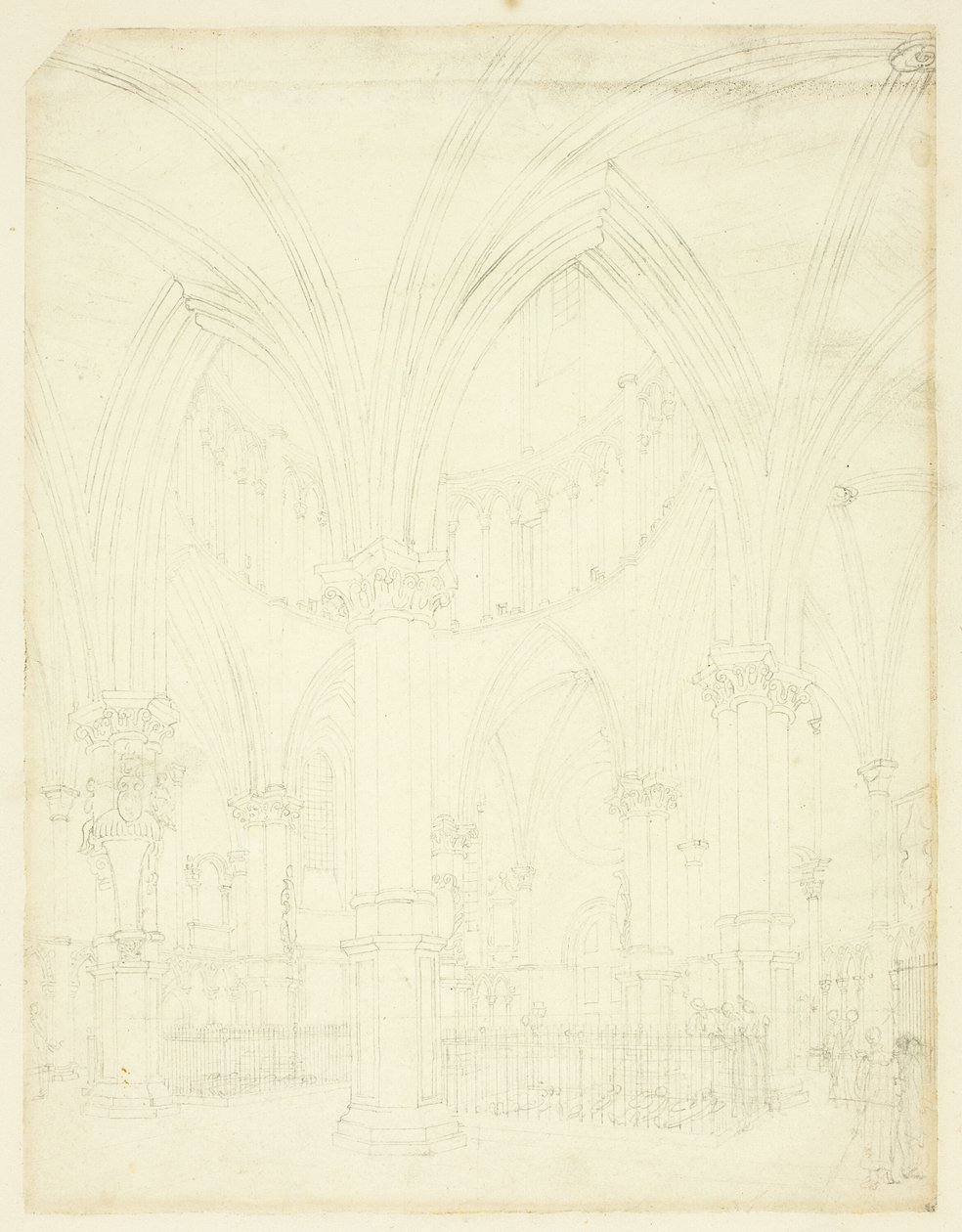 Opiskelu Temple Churchille, Microcosm of London tekijältä Augustus Charles Pugin