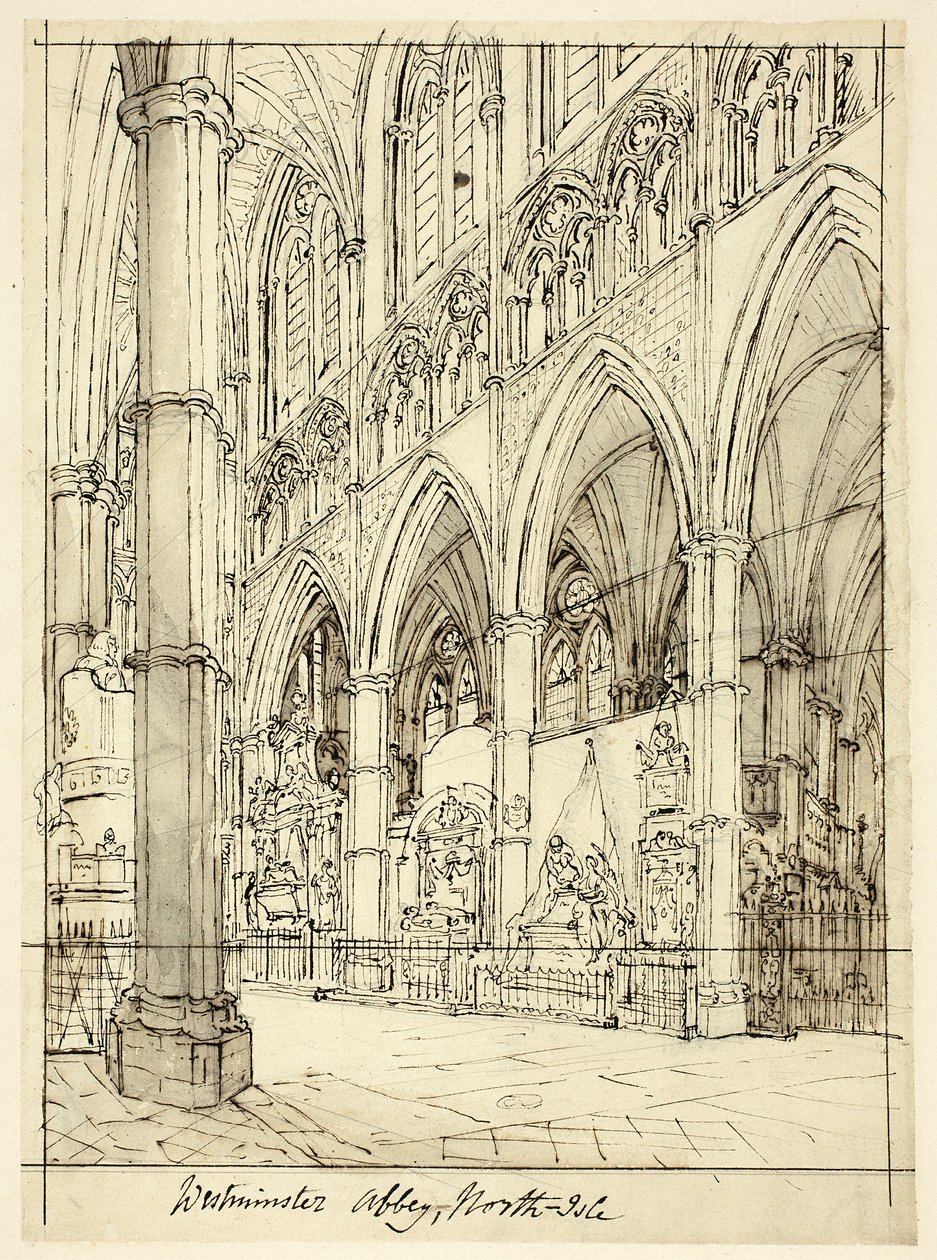Tutkimus Westminster Abbeysta, Lontoon Microcosmilta tekijältä Augustus Charles Pugin