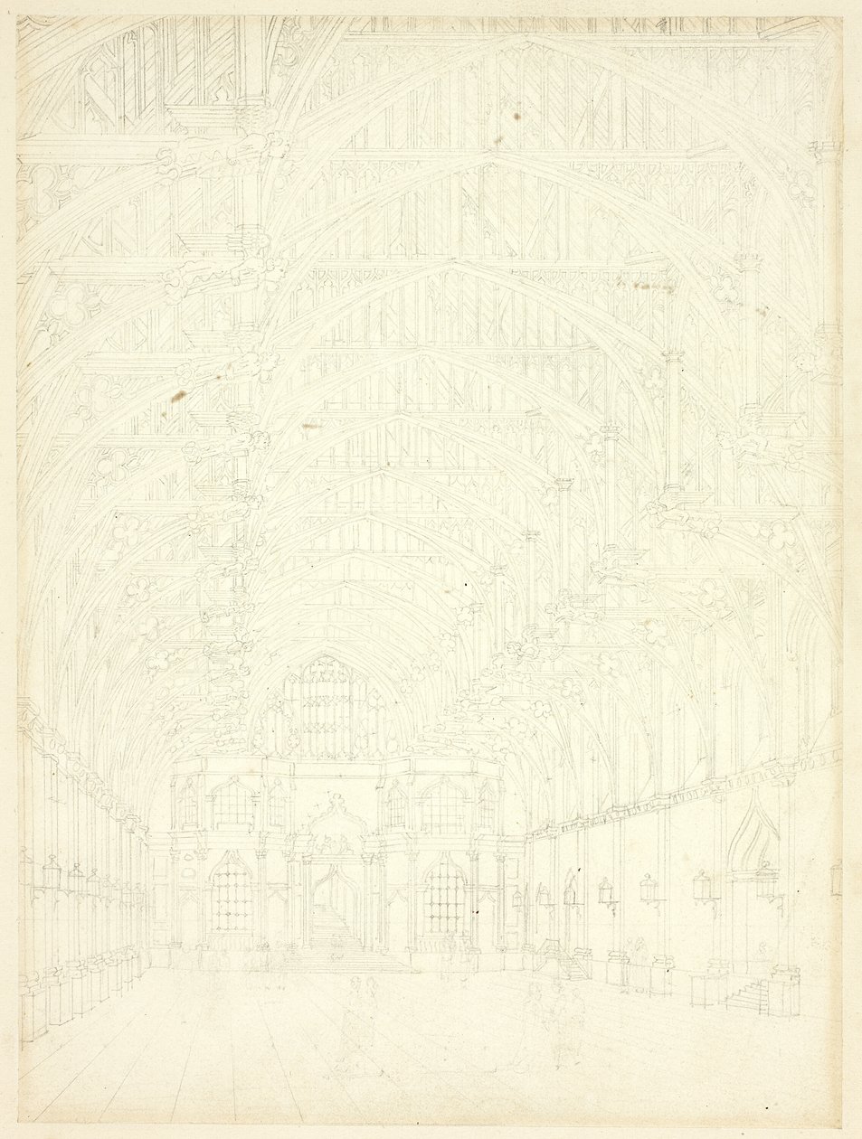 Tutkimus Westminster Hallille, Microcosm of London tekijältä Augustus Charles Pugin