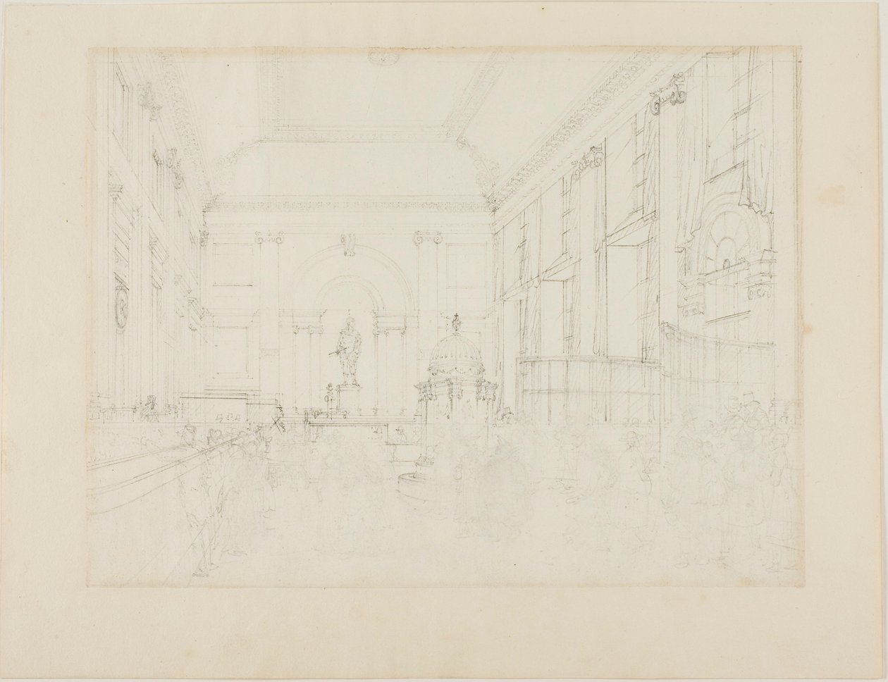 Tutkimus Great Halliin, Bank of England tekijältä Augustus Charles Pugin