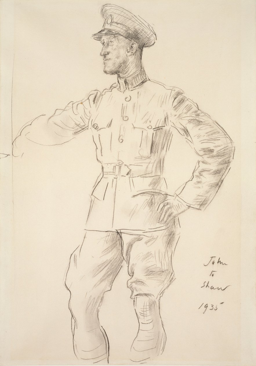 Muotokuva lentokoneesta T.E. Shaw Lawrence of Arabia, 1935 tekijältä Augustus John