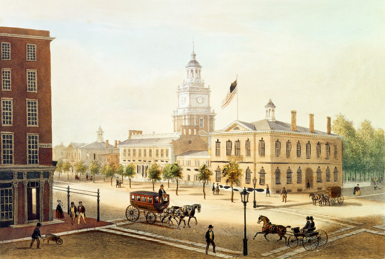 State House, Philadelphia, kaivertanut Deroy tekijältä Augustus Kollner