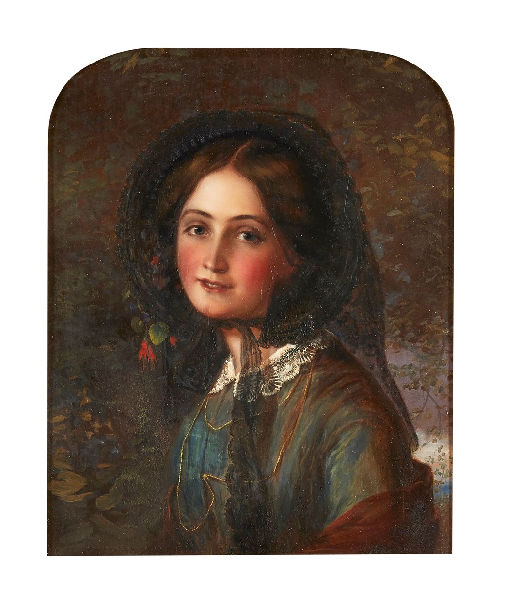 Lace Bonnet (öljy aluksella) tekijältä Augustus Leopold (manner of) Egg