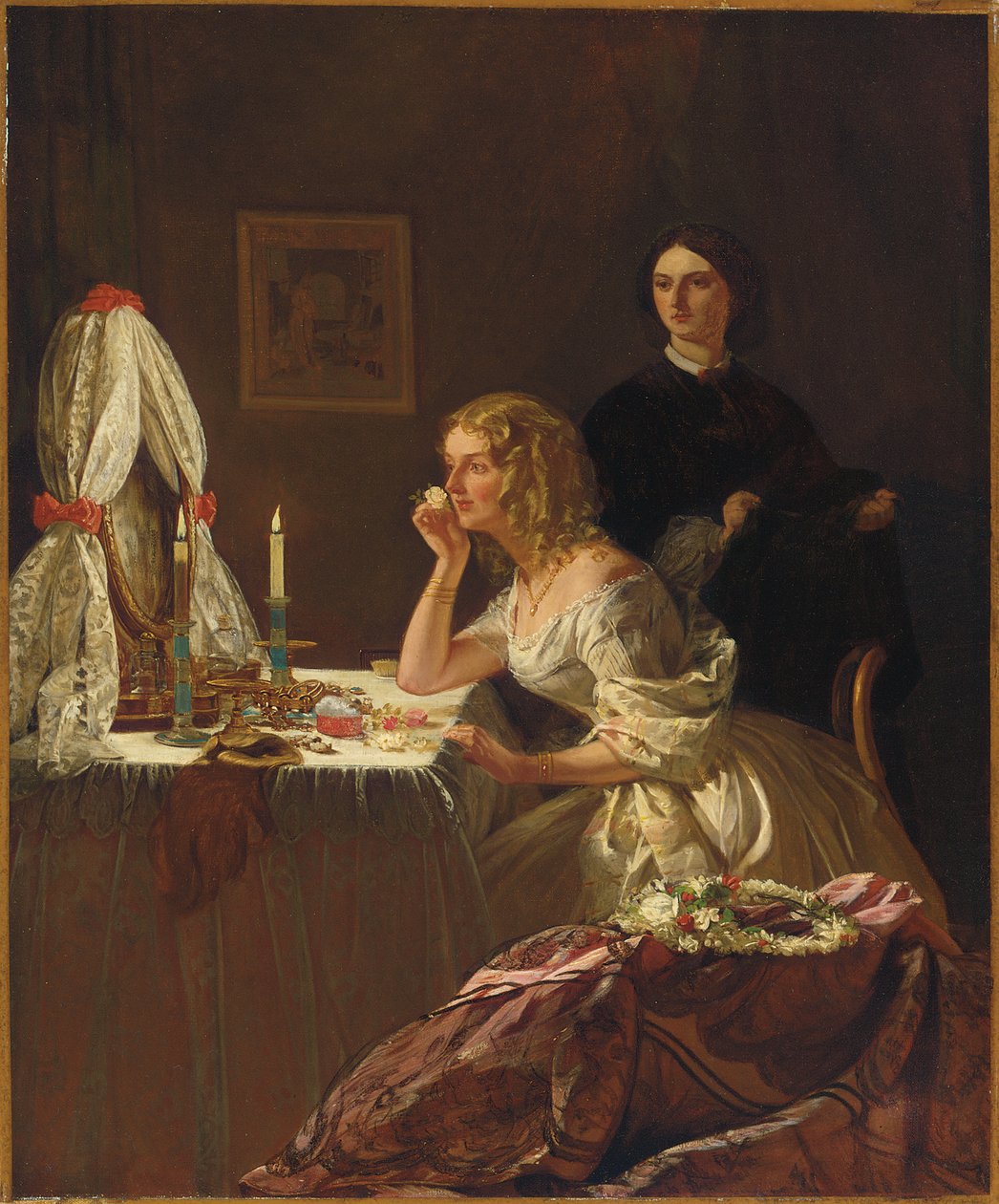Nuori nainen wc:ssä tekijältä Augustus Leopold Egg