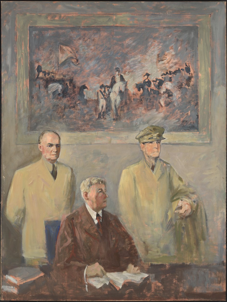 Korkea komento - vasen paneeli, 1947-1949. tekijältä Augustus Vincent Tack