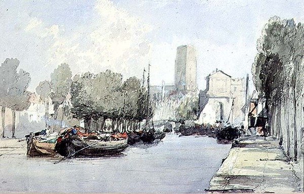Dordrecht (piirustus) tekijältä Augustus Wall Callcott