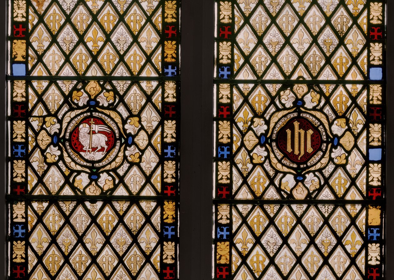 Apsisikkuna, yksityiskohta, 1841-42 (lasimaalauksia) tekijältä Augustus Welby Northmore Pugin