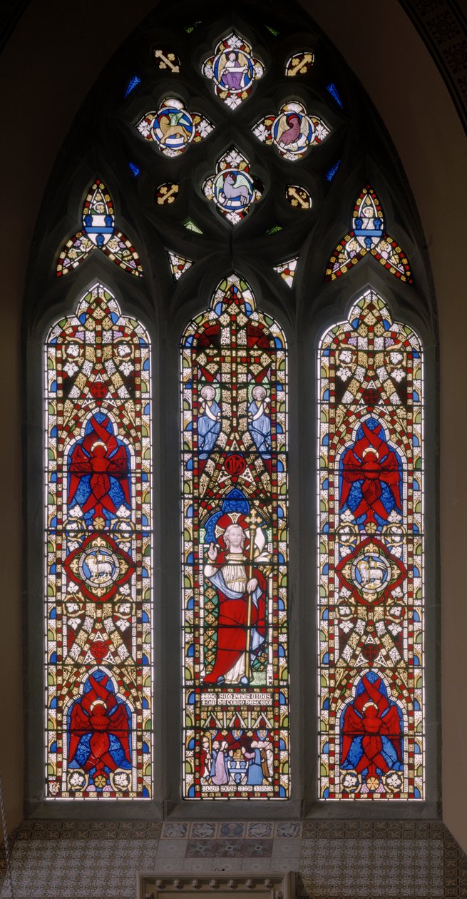 Kristus ja serafi, noin 1844 (lasimaalauksia). tekijältä Augustus Welby Northmore Pugin