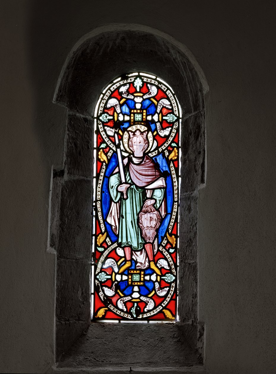 Daavid ja Goljatin pää, 1849 (lasimaalauksia) tekijältä Augustus Welby Northmore Pugin