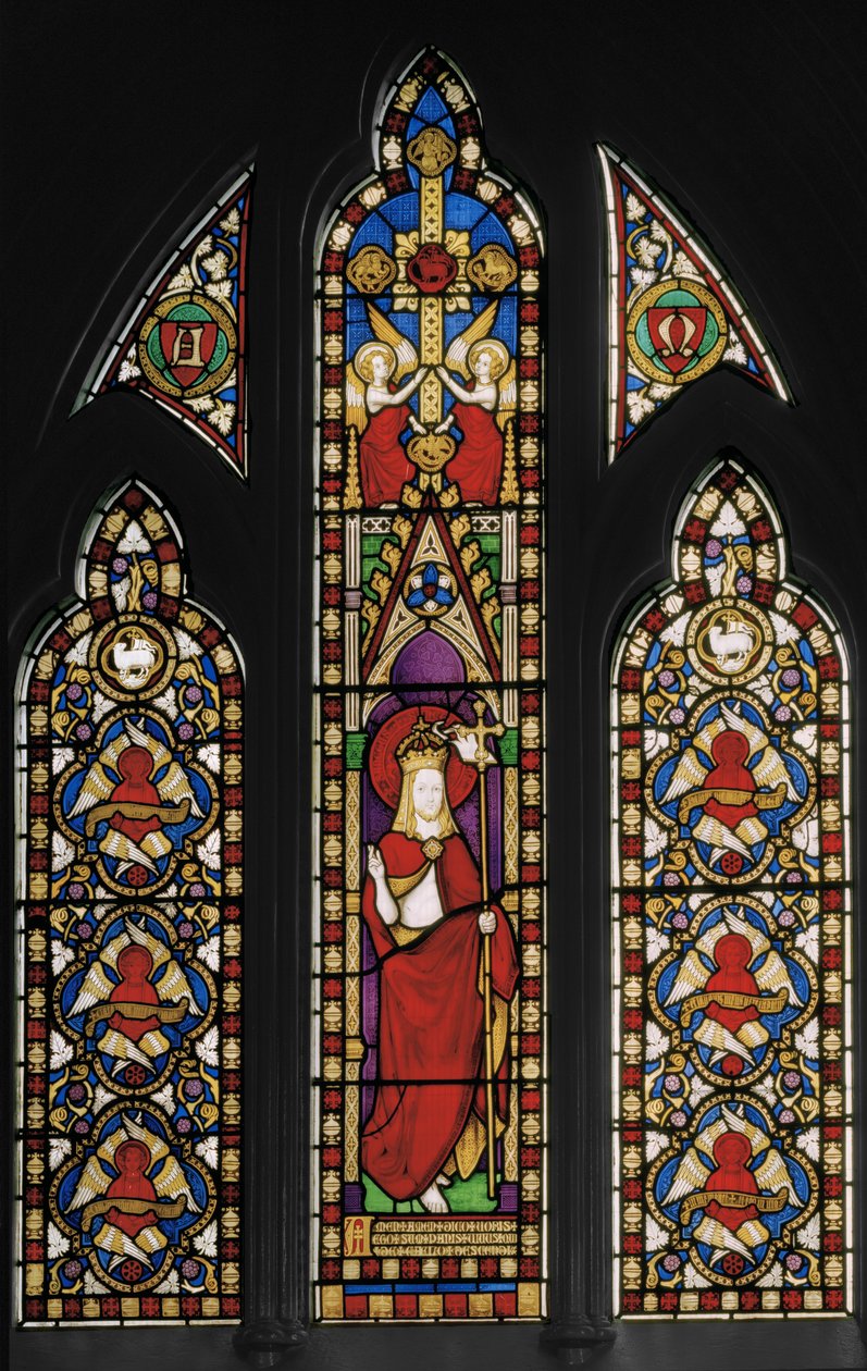 Itäikkuna, Pyhän sakramentin kappeli, noin 1845 (lasimaalauksia). tekijältä Augustus Welby Northmore Pugin