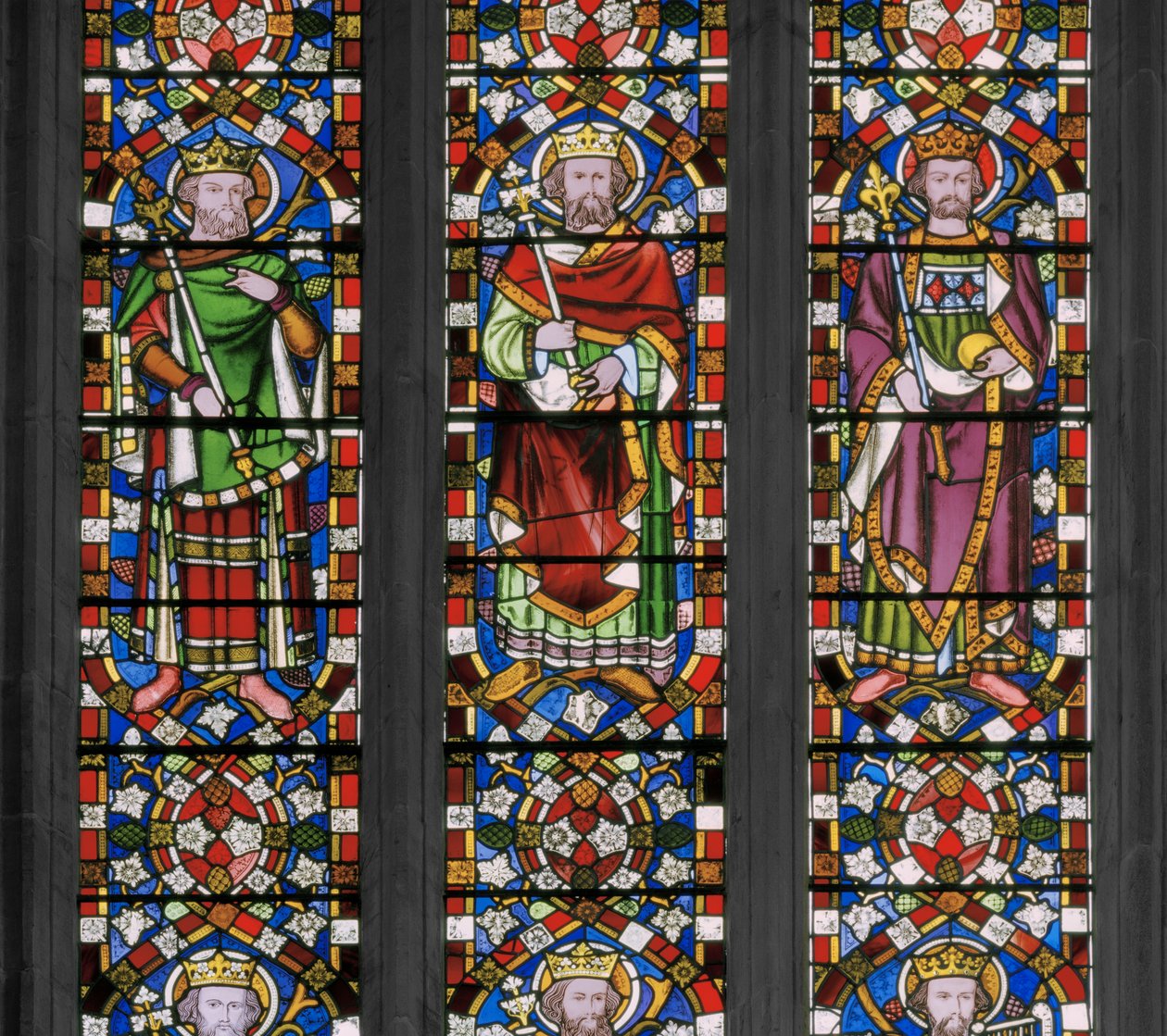 Jesse Tree, yksityiskohta, 1848 (lasimaalauksia) tekijältä Augustus Welby Northmore Pugin
