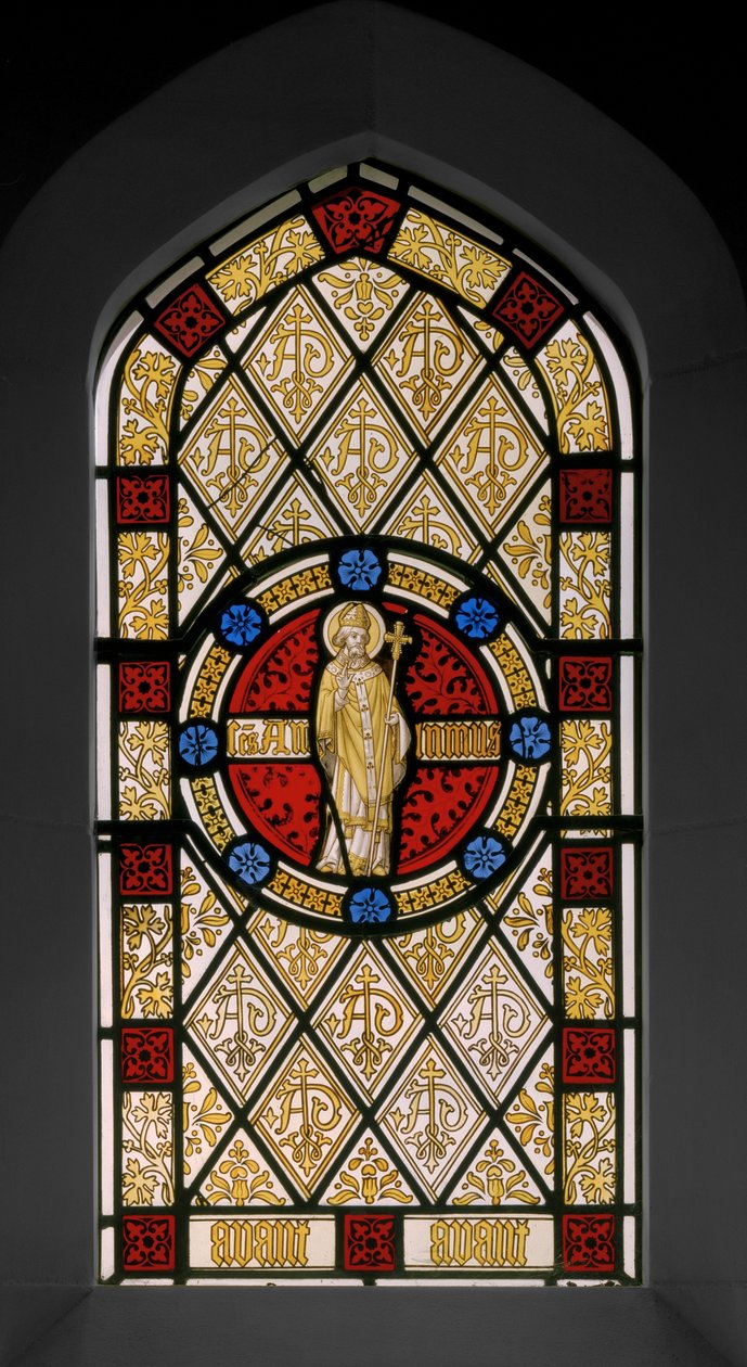 Kirjaston ikkuna, noin 1844 (lasimaalauksia) tekijältä Augustus Welby Northmore Pugin
